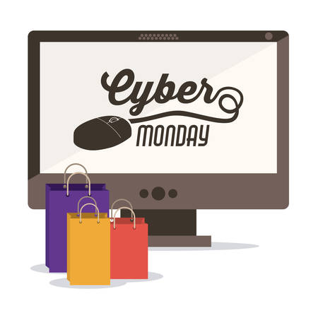Cyber Monday concept with ecommerce icons design, vector illustration eps 10のイラスト素材