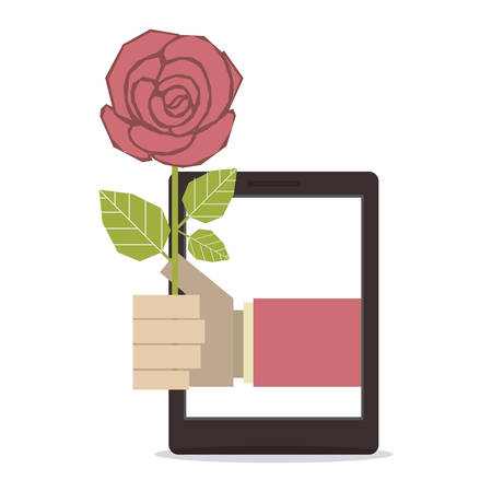 love concept with tablet design, vector illustration eps 10のイラスト素材
