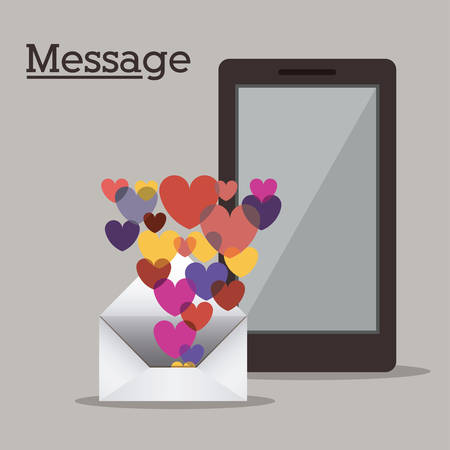 Message concept with Letter design, vector illustration eps 10のイラスト素材