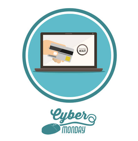 Cyber Monday concept with ecommerce icons design, vector illustration eps 10のイラスト素材
