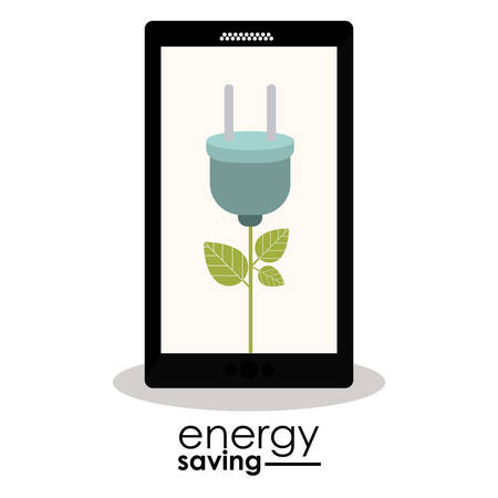 Energy saving concept with eco icons design, vector illustration eps 10のイラスト素材