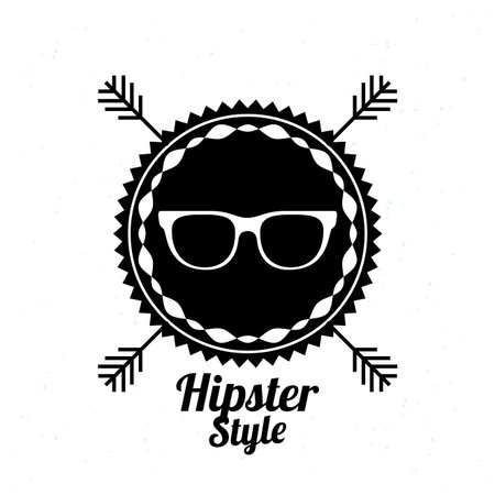 Hipster style concept with fashion icons design, vector illustration のイラスト素材