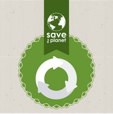 Save the planet concept with eco icons design, vector illustration のイラスト素材