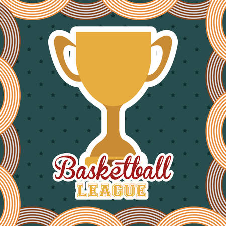 Basketball concept with league icons design, vector illustration のイラスト素材