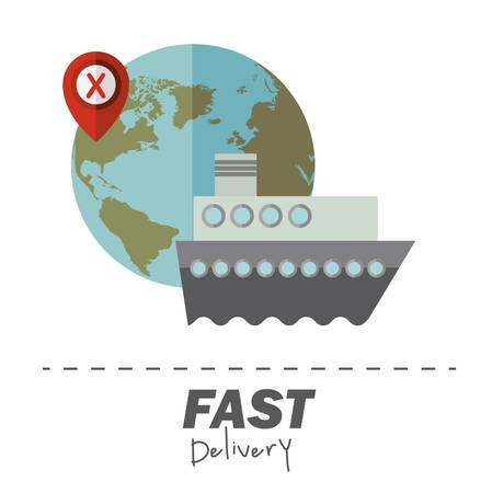 Delivery concept with shipping and logistics icons design, vector illustration のイラスト素材