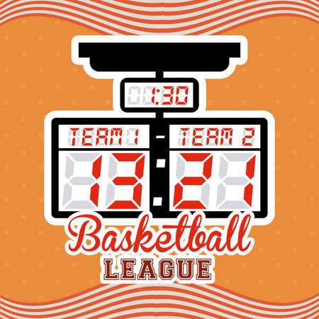 Basketball concept with league icons design, vector illustration のイラスト素材