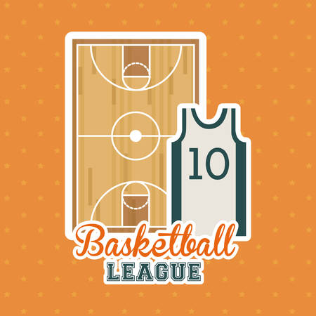 Basketball concept with league icons design, vector illustration のイラスト素材