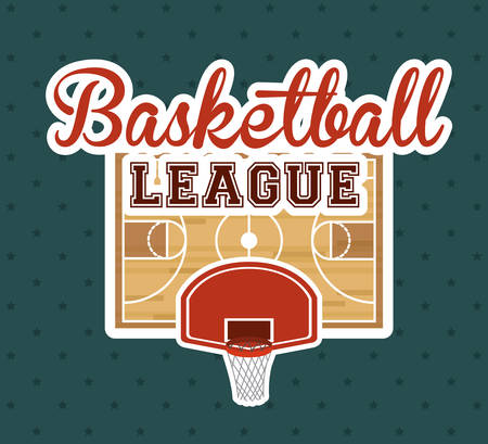 Basketball concept with league icons design, vector illustration のイラスト素材