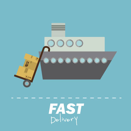 Delivery concept with shipping and logistics icons design, vector illustration のイラスト素材