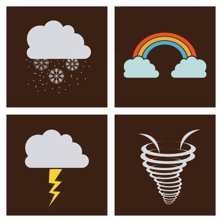 Weather concept with climate icons design, vector illustration のイラスト素材