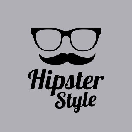 Hipster style concept with fashion icons design, vector illustration のイラスト素材