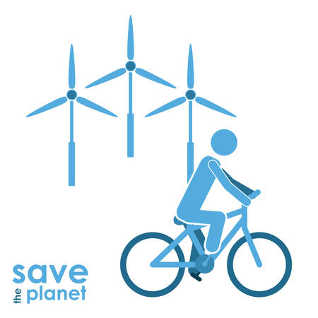 Save the planet concept with eco icons design, vector illustration のイラスト素材