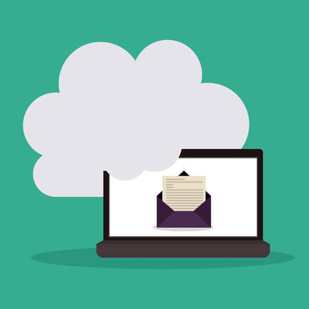 Data base concept and cloud computing design, vector illustration のイラスト素材