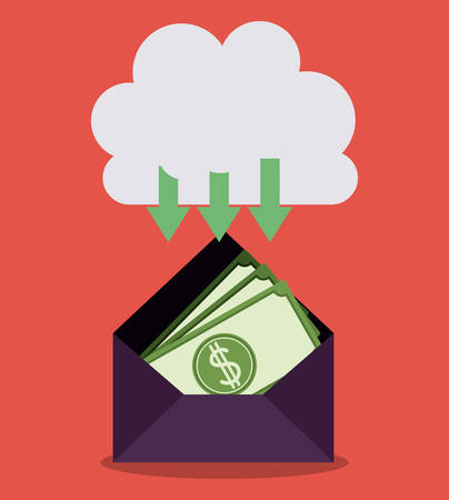 Data base concept and cloud computing design, vector illustration のイラスト素材