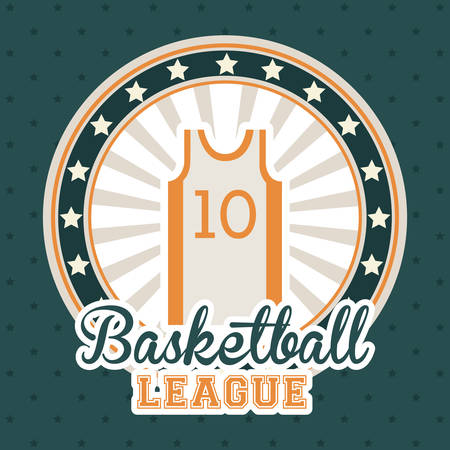 Basketball concept with league icons design, vector illustrationのイラスト素材