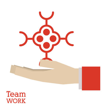 Teamwork concept with pictogram design, vector illustration eps 10のイラスト素材