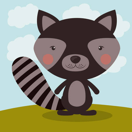 Little animal concept about cute raccon design, vector illustration eps 10のイラスト素材