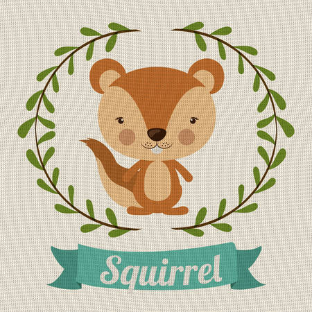 Little animal concept about cute squirrel design, vector illustration eps 10のイラスト素材