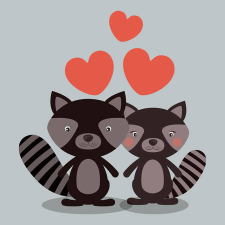 Little animal concept about cute raccon design, vector illustration eps 10のイラスト素材