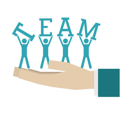 Teamwork concept with pictogram design, vector illustration eps 10のイラスト素材