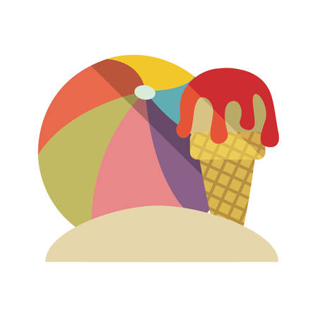 Summer concept with beach icons design, vector illustration eps 10のイラスト素材