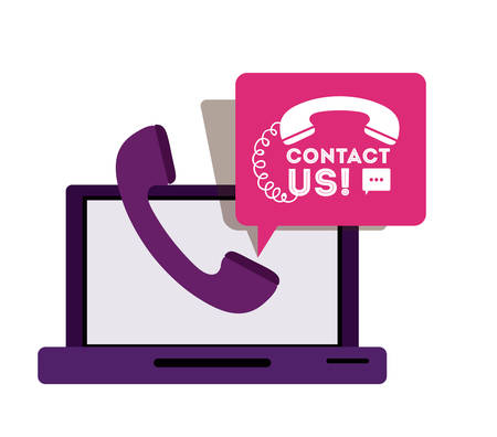 Contact us concept with telemarketing icons  design, vector illustration eps 10のイラスト素材