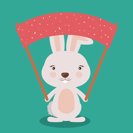 Little animal concept about cute rabbit design, vector illustration eps 10のイラスト素材