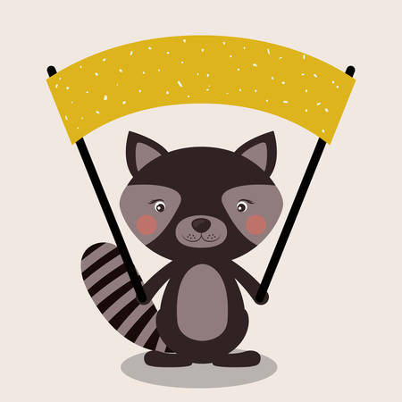 Little animal concept about cute raccon design, vector illustration eps 10のイラスト素材