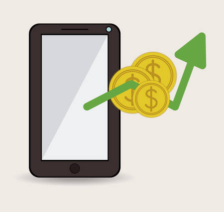 Business concept with coin design, vector illustration eps 10のイラスト素材