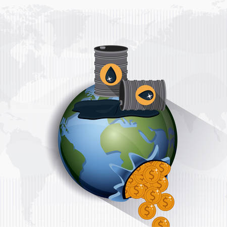 Oil and Petroleum concept with money icons designs, vector illustration eps 10のイラスト素材