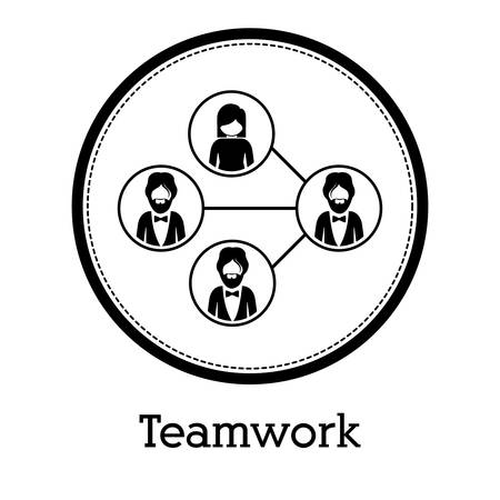 Teamwork concept with pictogram design, vector illustration eps 10のイラスト素材