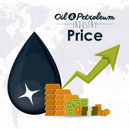 Oil and Petroleum concept with money icons designs, vector illustration eps 10のイラスト素材