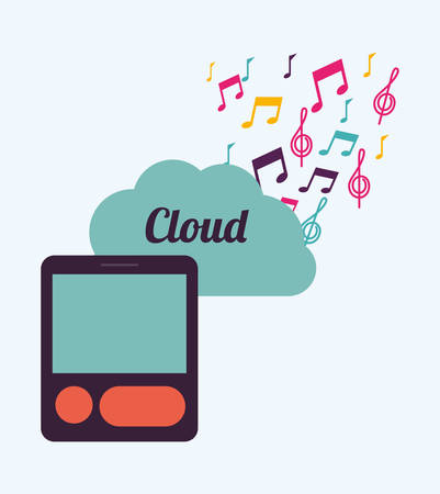 cloud computing design, vector illustration graphicのイラスト素材