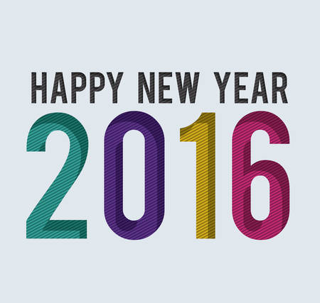 happy new year 2016 design, vector illustration eps10 graphicのイラスト素材