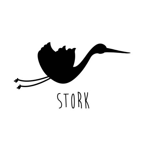 cute stork design, vector illustration eps10 graphicのイラスト素材