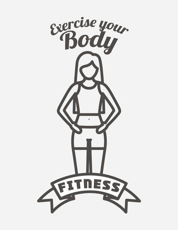 fitness lifestyle design, vector illustration eps10 graphicのイラスト素材