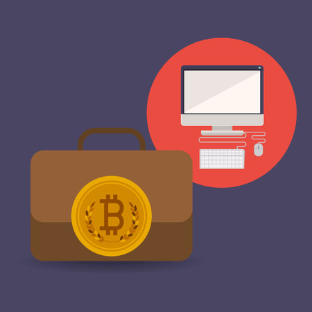 bitcoin trading design, vector illustration eps10 graphicのイラスト素材