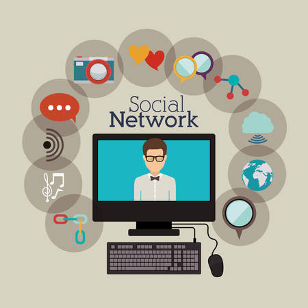 social network design, vector illustration eps10 graphicのイラスト素材