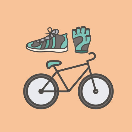 fitness lifestyle design, vector illustration graphicのイラスト素材