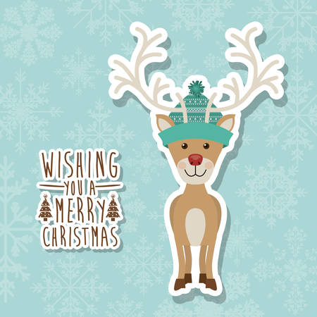 Merry Christmas concept with decoration icons  design, vector illustration のイラスト素材