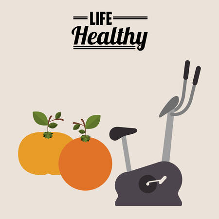 life healthy design, vector illustration  graphicのイラスト素材