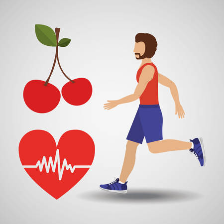 life healthy design, vector illustration graphicのイラスト素材