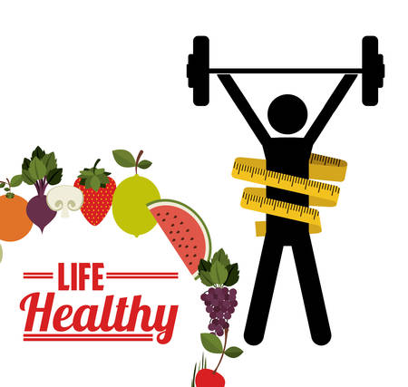 life healthy design, vector illustration graphicのイラスト素材