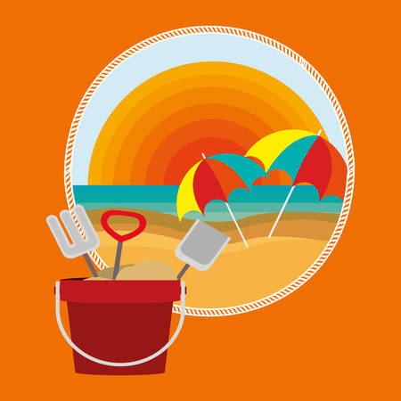 summer vacations design, vector illustration  graphicのイラスト素材