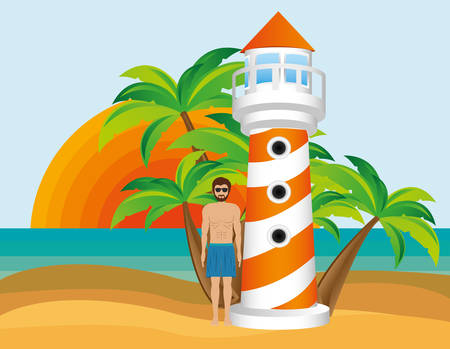 summer vacations design, vector illustration graphicのイラスト素材