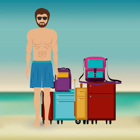summer vacations design, vector illustration graphicのイラスト素材