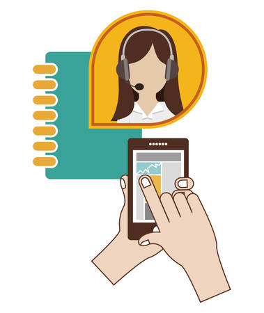 customer service design, vector illustration graphicのイラスト素材