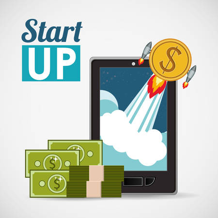 financial start up designのイラスト素材