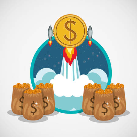 financial start up designのイラスト素材