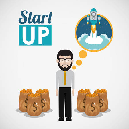 financial start up designのイラスト素材